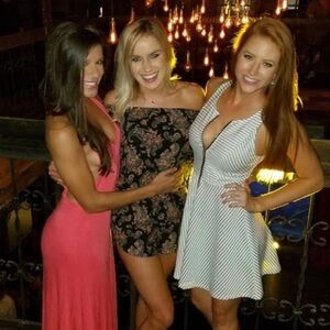 Bebe Black and White Striped Dress